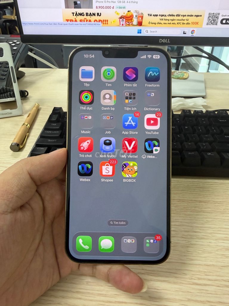Apple iPhone 13 Pro Max 128GB Vàng 98%. Mua bán Điện thoại tại Quận Cầu Giấy Hà Nội được đăng bởi Na Tahe hình 1