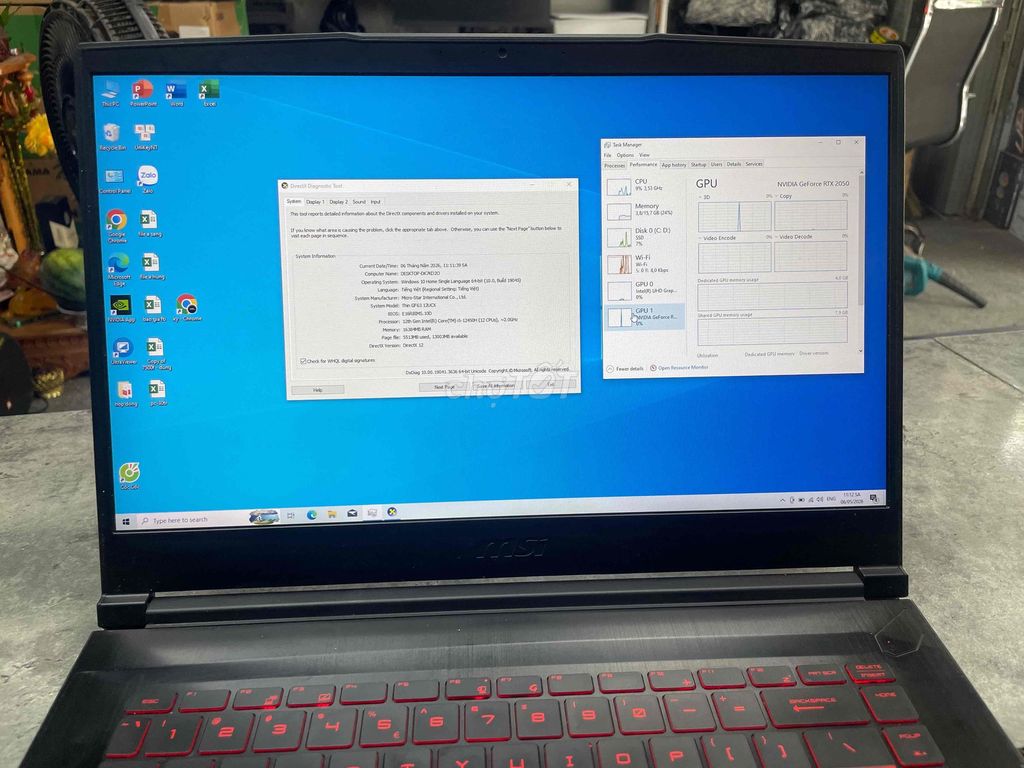 MSI Thin GF63 i5-12450H 15.6 inch 16GB/512GB. Mua bán Laptop tại Quận Hải Châu Đà Nẵng được đăng bởi HoàNN hình 1