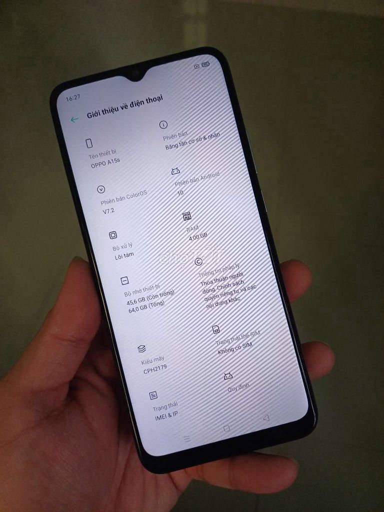 Oppo a15s 4/64gb full. Mua bán Điện thoại tại Huyện Long Điền Bà Rịa - Vũng Tàu được đăng bởi HAI NGUYEN hình 1