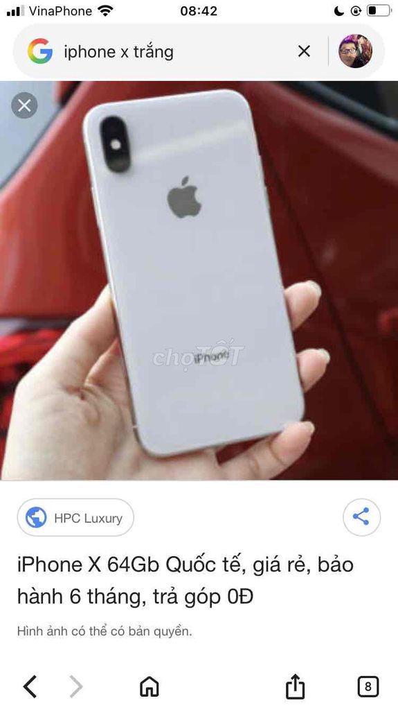 Apple iPhone X 64GB Trắng Đã sử dụng. Mua bán Điện thoại tại Thành phố Vũng Tàu Bà Rịa - Vũng Tàu được đăng bởi Tivi củ mua và bán  hình 1