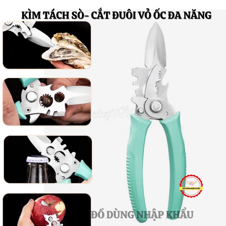 Kìm tách hàu 4in1,cắt đuôi vỏ ốc đa chức năng