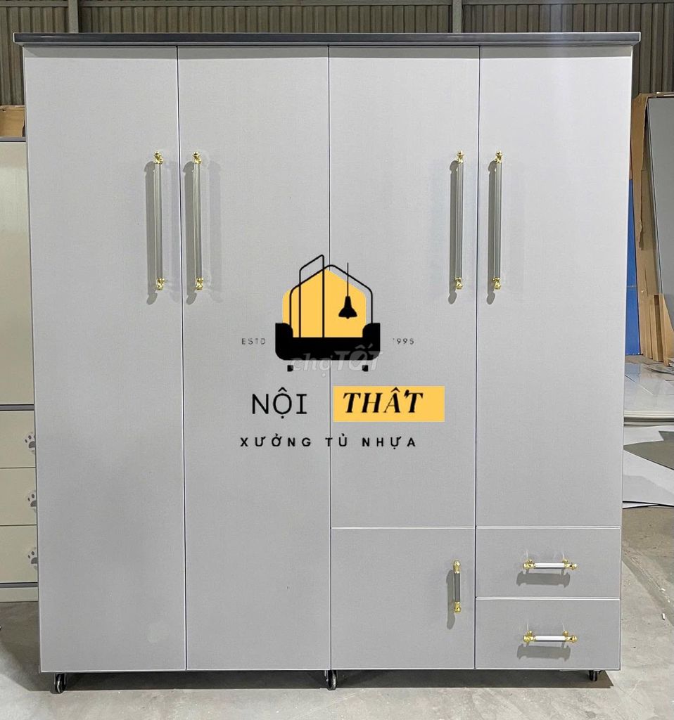 Tủ quần áo Nhựa Đài Loan Xám 1m8x1m45. Mua bán Tủ, kệ gia đình tại Quận Tân Bình Tp Hồ Chí Minh được đăng bởi Nội thất giá xưởng hình 1