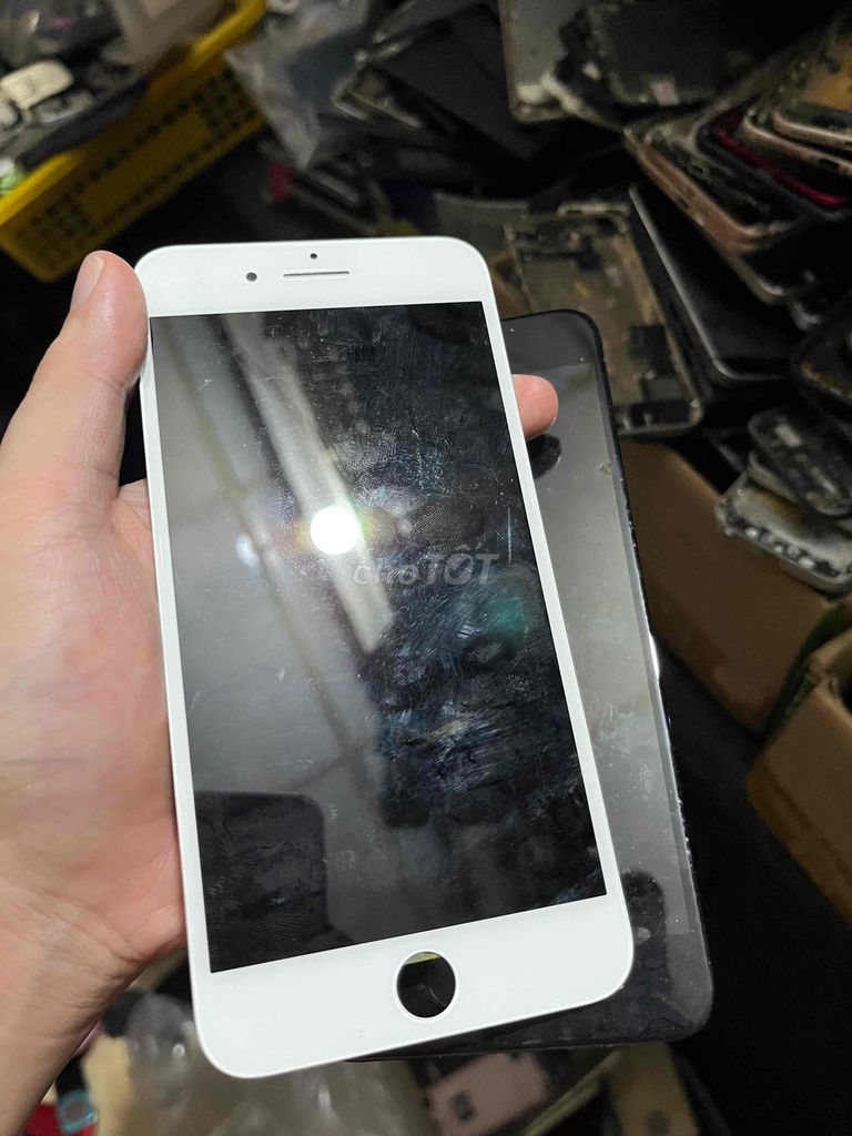 Màn zin iphone 7 plus 8 plus zin kính trắng đenzin