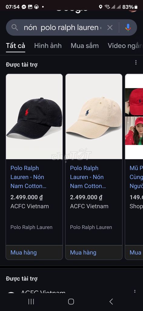 NÓN POLO RALPH LAUREN CHÍNH HÃNG