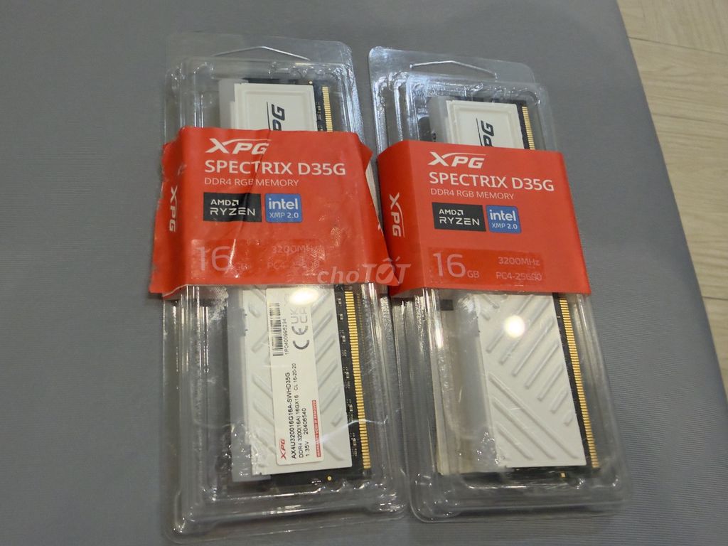 2 x 16gb RAM Adata XPG D35G RGB DDR4 3200Mhz trắng. Mua bán Linh kiện (RAM, Card...) tại Thị xã Phú Mỹ Bà Rịa - Vũng Tàu được đăng bởi Nguyễn Văn Chiến hình 1