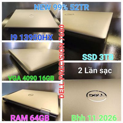 DELL PRECISION 7680 I9-VGA 4090-RAM 64GB-SSD 3TB