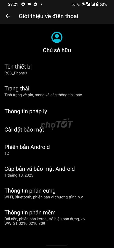 ROG Phone 3 Đen. Mua bán Điện thoại tại Huyện Thuỷ Nguyên Hải Phòng được đăng bởi Qgn Gnh Jnior hình 1