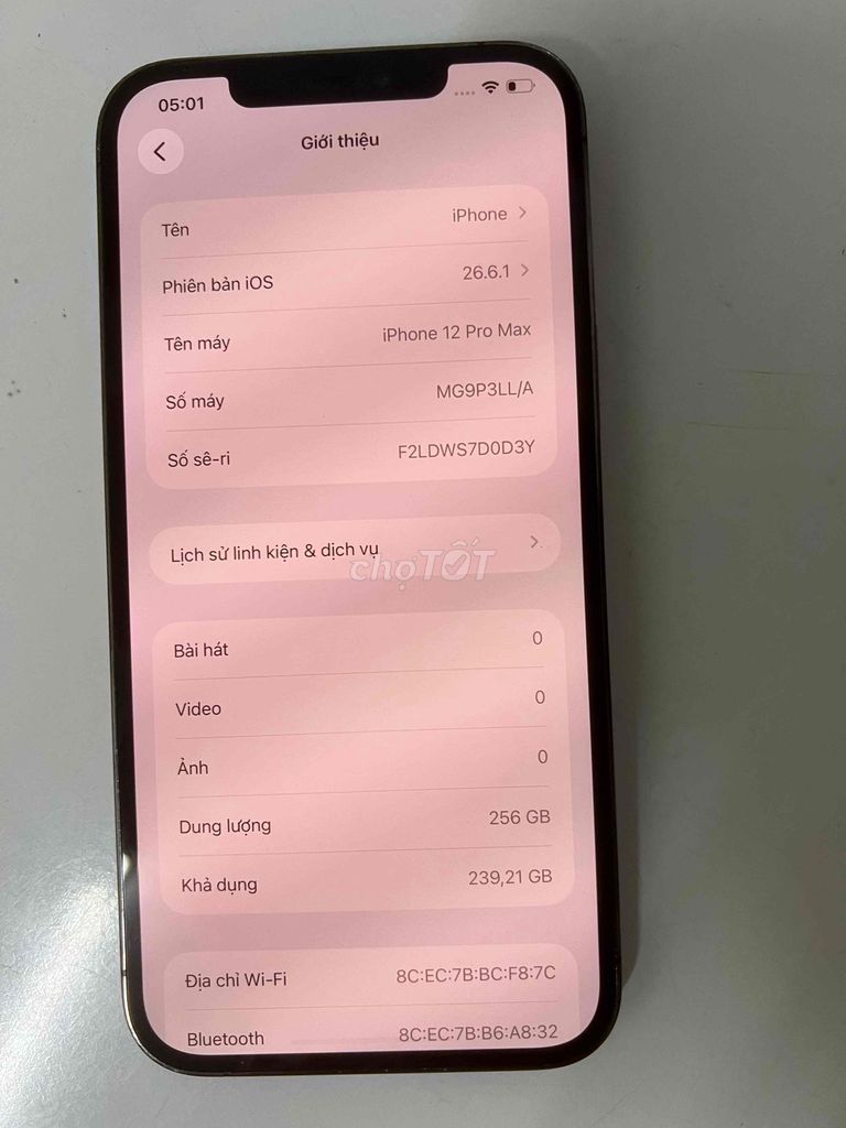Apple iPhone 12 Pro Max 256GB. Mua bán Điện thoại tại Quận Ô Môn Cần Thơ được đăng bởi nguyễn hình 1