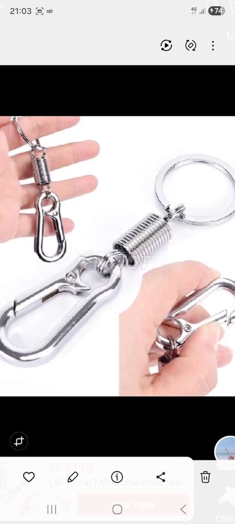 Móc khóa kim loại màu Bạc. Mua bán Sở thích khác tại Thị xã Cai Lậy Tiền Giang được đăng bởi Tên chưa cung cấp hình 1
