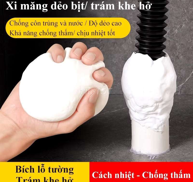 Combo 10 xi măng dẻo bít lỗ tường, lỗ điều hòa