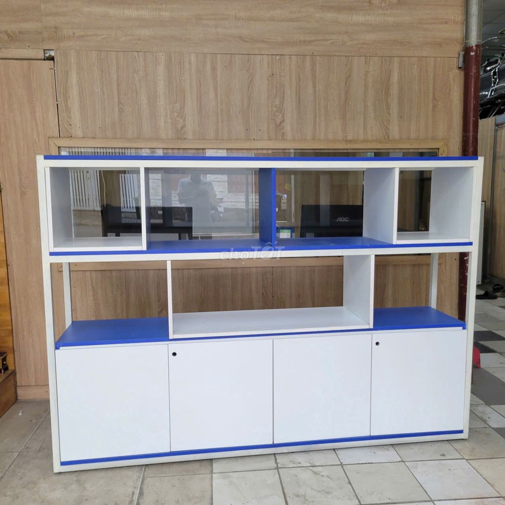 Kệ trưng bày Gỗ khung sắt cao cấp 2mx1m4 như mới. Mua bán Tủ, kệ gia đình tại Quận Gò Vấp Tp Hồ Chí Minh được đăng bởi PHÚ NHÀN NỘI THẤT THANH LÝ SÀI GÒN hình 1