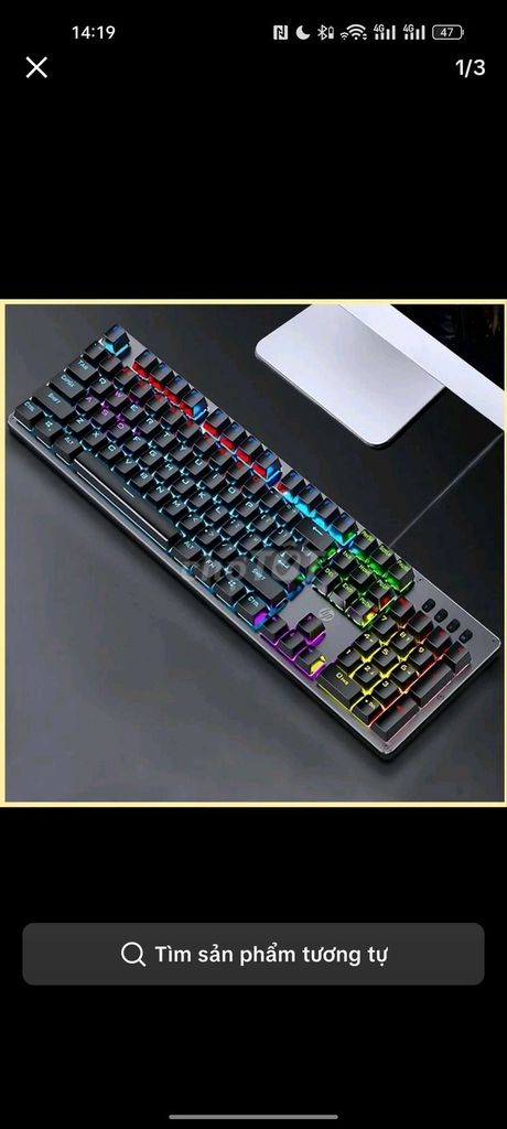 Bàn phím cơ Đen RGB Có dây. Mua bán Phụ kiện (Màn hình, Chuột...) tại Thành phố Long Xuyên An Giang được đăng bởi Phát Nguyễn hình 1