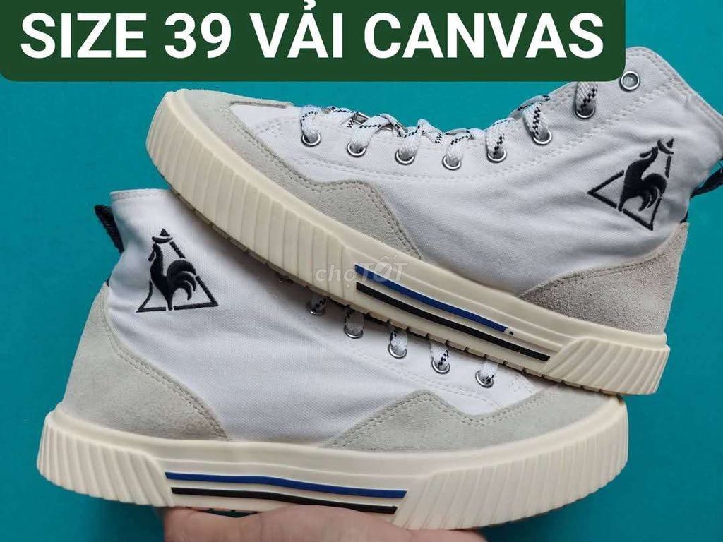 LECOQ SPORTIF VẢI CANVAS CỔ LỬNG.BAO REAL.SZ 39