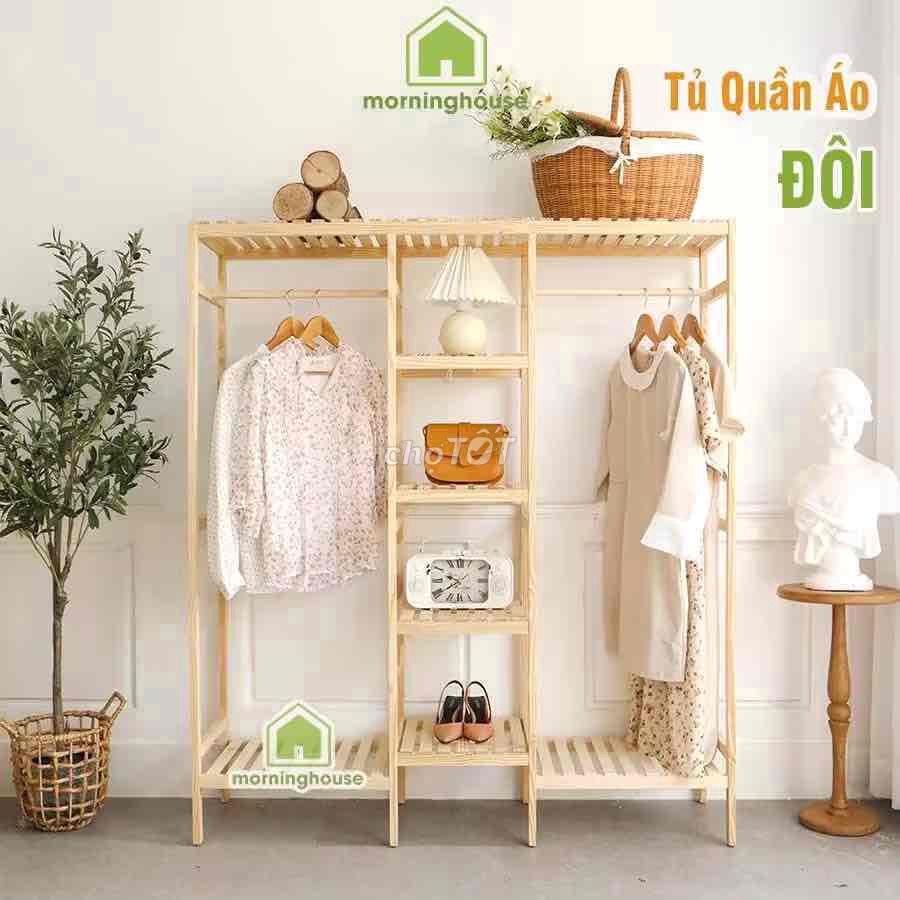 Kệ quần áo Gỗ Vàng nhạt. Mua bán Tủ, kệ gia đình tại Quận 7 Tp Hồ Chí Minh được đăng bởi Lê Lê Nam hình 1