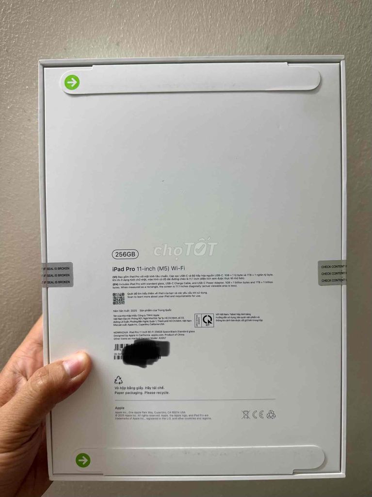 Apple iPad Pro M5 256GB Đen Nguyên seal. Mua bán Máy tính bảng tại Quận Cầu Giấy Hà Nội được đăng bởi phong ba hình 1