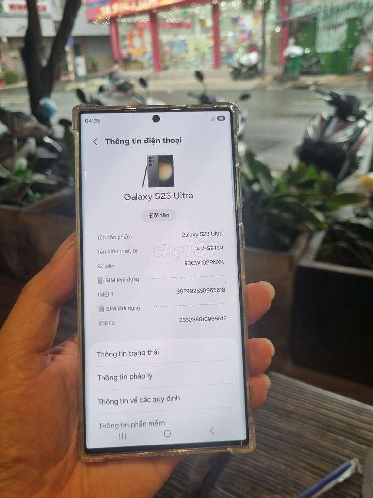 Samsung Galaxy S23 Ultra 12GB/512GB Đã sử dụng. Mua bán Điện thoại tại Quận Bình Tân Tp Hồ Chí Minh được đăng bởi nam hình 1