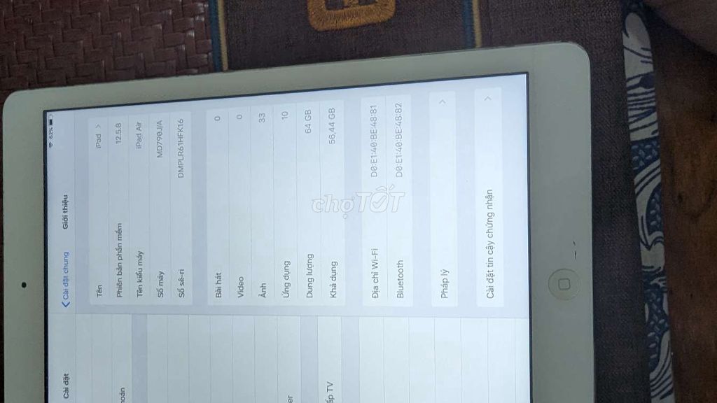 Apple iPad Air 1 64GB Bạc. Mua bán Máy tính bảng tại Huyện Thanh Liêm Hà Nam được đăng bởi Lâm hình 1