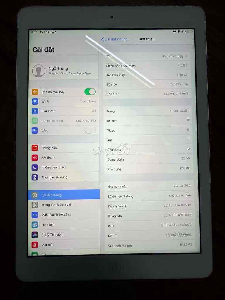 Apple iPad Air 32GB Bạc. Mua bán Máy tính bảng tại Quận Bắc Từ Liêm Hà Nội được đăng bởi TechHub Việt hình 1