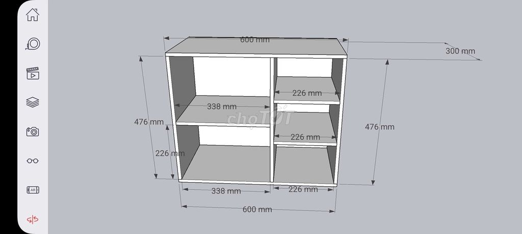 Kệ trang trí Gỗ Trắng, Xám 600x300x476. Mua bán Tủ, kệ gia đình tại Thành phố Thuận An Bình Dương được đăng bởi Tô bjk lộc hình 1