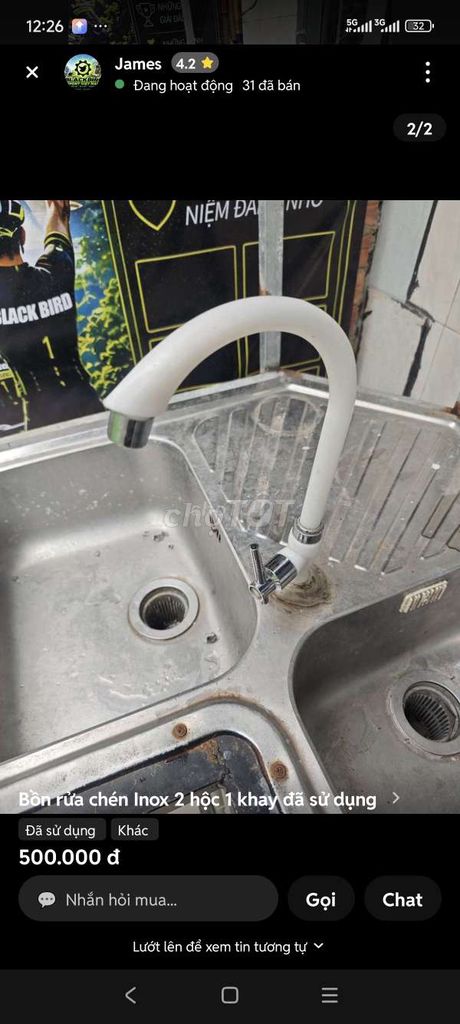 Bồn rửa chén Inox 3 hộc kèm Khung. Mua bán Dụng cụ nhà bếp tại Quận 4 Tp Hồ Chí Minh được đăng bởi James hình 1