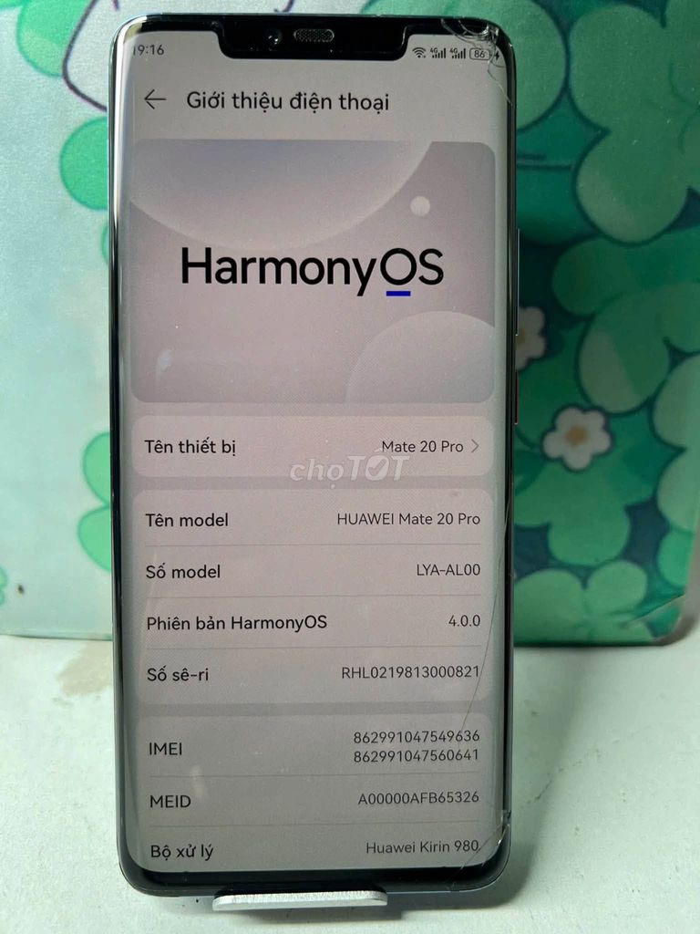 Huawei Mate 20 Pro 128GB Xanh 6GB Like New. Mua bán Điện thoại tại Quận Tân Bình Tp Hồ Chí Minh được đăng bởi Hội Đồ Điện Tử hình 1