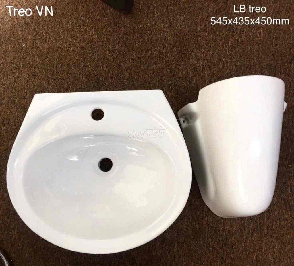 Lavabo sứ LB treo 545x435x450mm Trắng. Mua bán Thiết bị vệ sinh, nhà tắm tại Quận Cái Răng Cần Thơ được đăng bởi NPP Vật tư xây dựng  hình 1