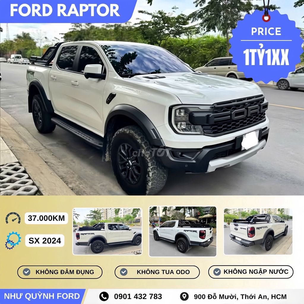 Ford Raptor Nextgen 2024 Trắng 37.000 km. Mua bán Ô tô tại Quận 12 Tp Hồ Chí Minh được đăng bởi Như Quỳnh Ford hình 1