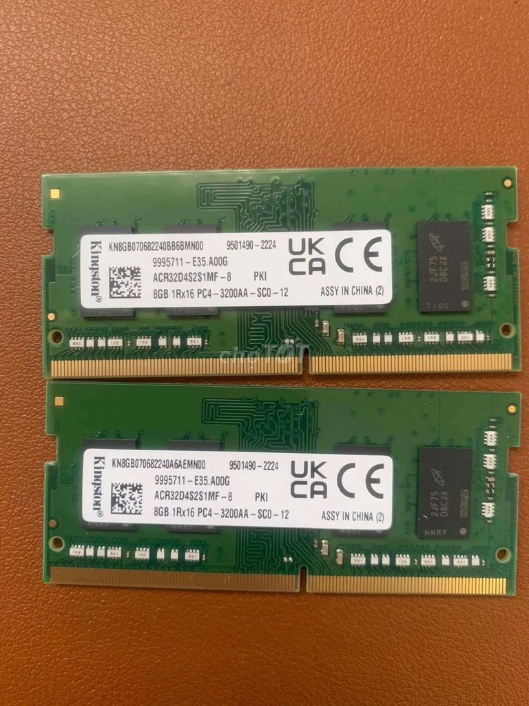 Bán 2 ram laptop cũ 8g 3200