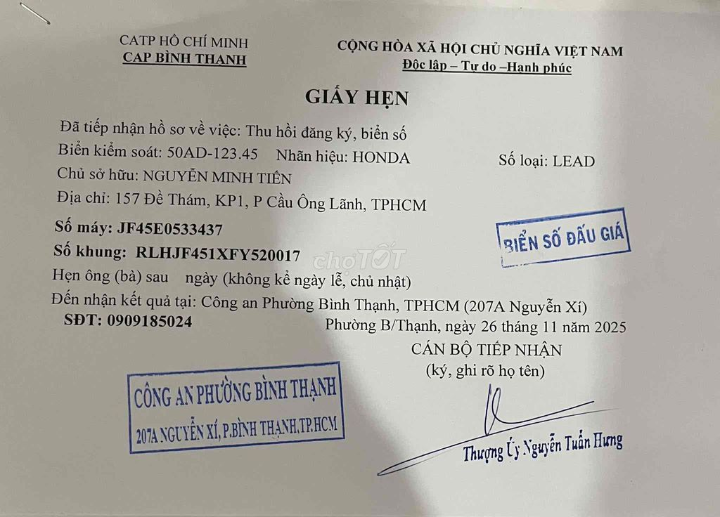 Lead Trắng Vàng xe trùm mền bsđg vip 50AD12345. Mua bán Xe máy tại Quận 1 Tp Hồ Chí Minh được đăng bởi Tiến Nguyễn Q1 hình 5