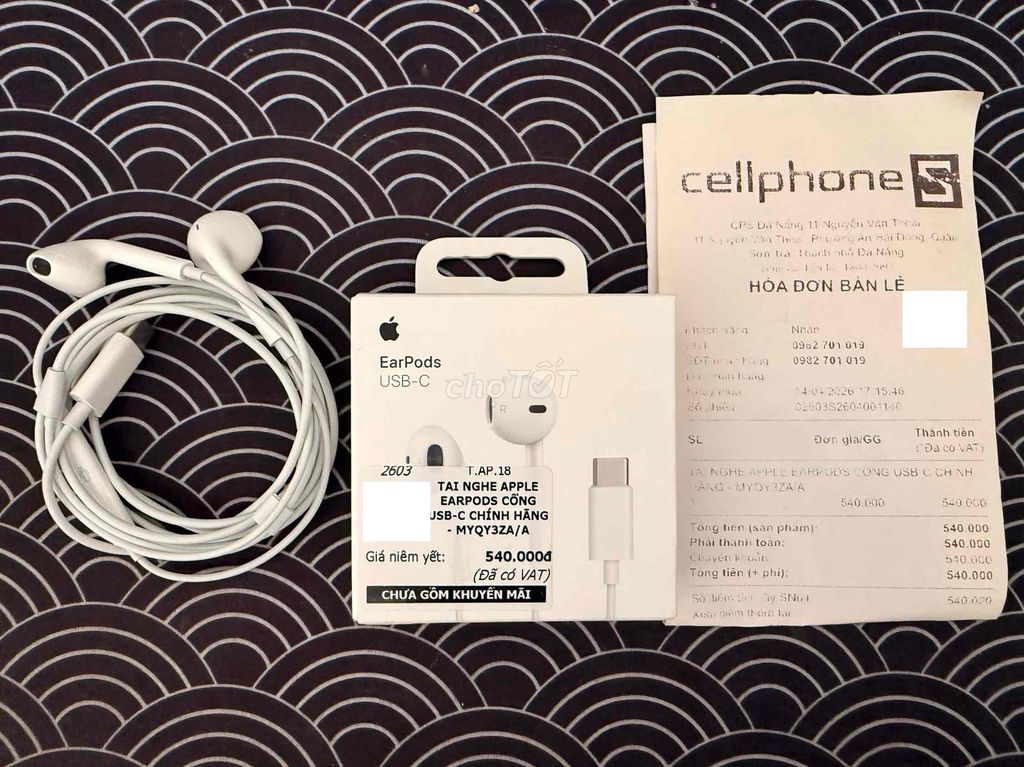 Tai nghe Apple EarPods USB-C Trắng. Mua bán Tivi, Âm thanh tại Quận Ngũ Hành Sơn Đà Nẵng được đăng bởi Quốc Anhh hình 1