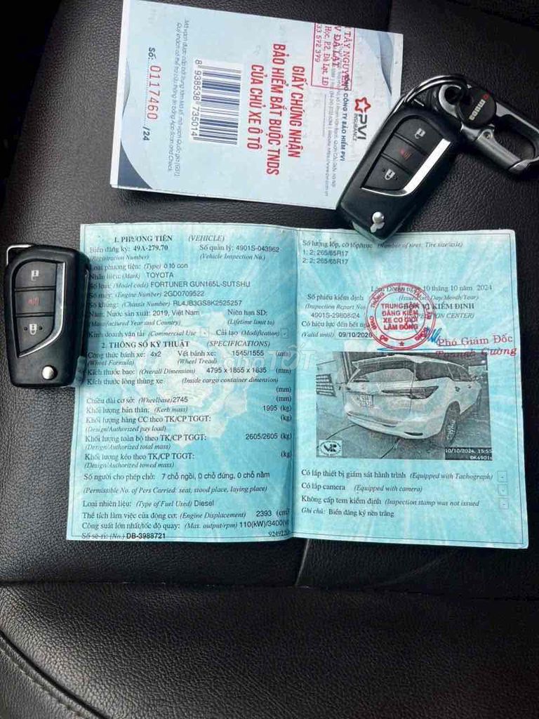 Toyota Fortuner 2019 2.4G 4x2 AT - 89000 km. Mua bán Ô tô tại Huyện Krông Búk Đắk Lắk được đăng bởi đức bách hình 3