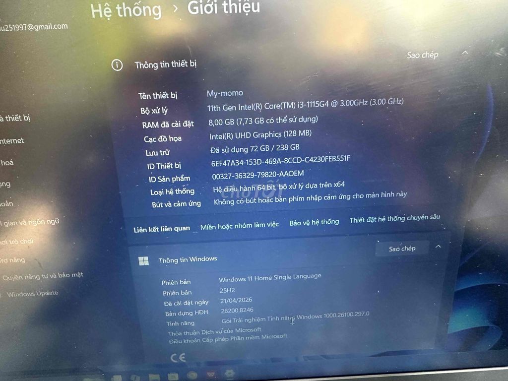Dell Vostr***5G4 8GB/238GB. Mua bán Laptop tại Huyện Chợ Gạo Tiền Giang được đăng bởi Nguyễn Hiếu hình 1