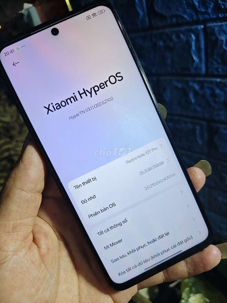 Xiaomi Redmi Note 12T Pro 256GB Đen. Mua bán Điện thoại tại Quận Bình Tân Tp Hồ Chí Minh được đăng bởi nguyễn sang  hình 1