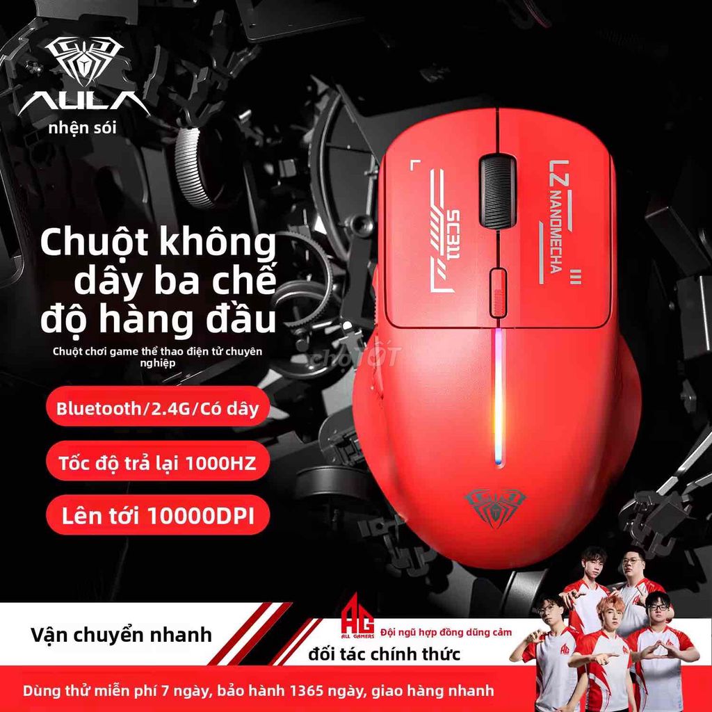 Chuột game Aula không dây 3 mode. Mua bán Phụ kiện (Màn hình, Chuột...) tại Quận Liên Chiểu Đà Nẵng được đăng bởi Shop thanh lý phụ kiện hình 1