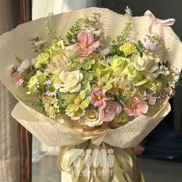 Bó hoa sáp TiNi Florist HD03 Mix Tone Pastel. Mua bán Cây cảnh, đồ trang trí tại Quận Gò Vấp Tp Hồ Chí Minh được đăng bởi Trang Tuyết hình 1