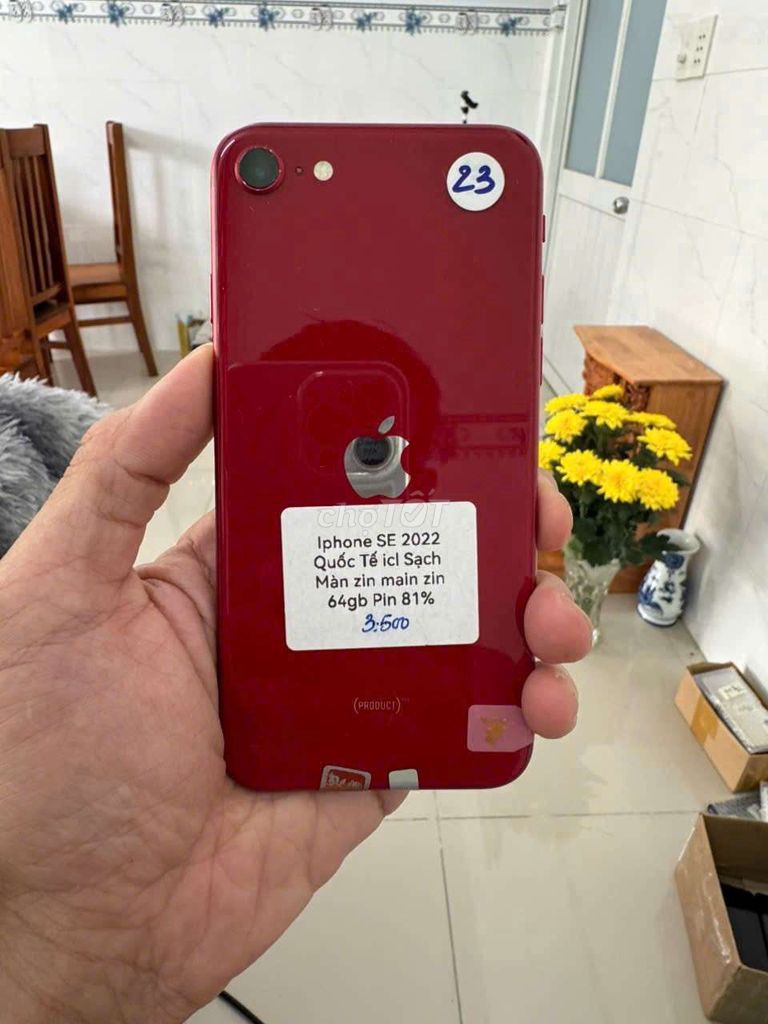 iPhone SE 2022 64GB Đỏ. Mua bán Điện thoại tại Thành phố Thủ Dầu Một Bình Dương được đăng bởi TTMobileBD hình 1