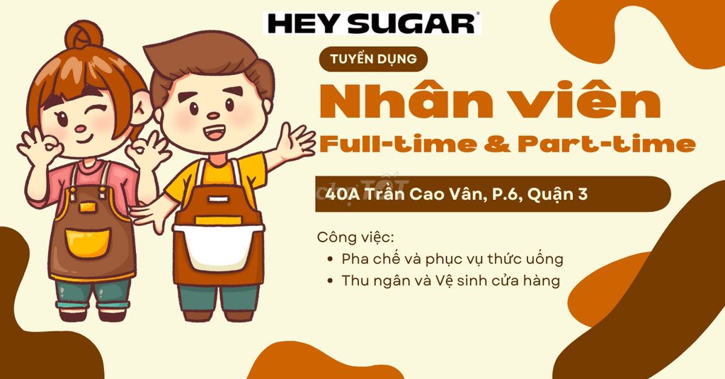 [QUẬN 3] Nhân Viên Full-time Cửa Hàng Trà Sữa