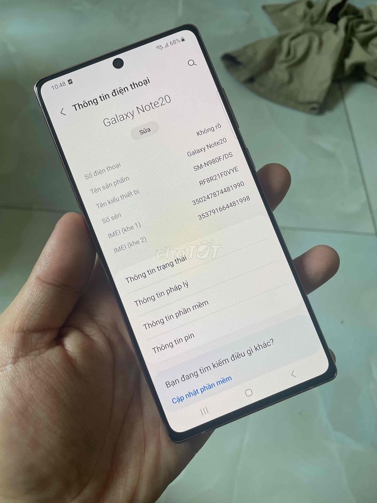 Samsung note 20 full zin. Mua bán Điện thoại tại Quận Bình Tân Tp Hồ Chí Minh được đăng bởi Hải hình 1