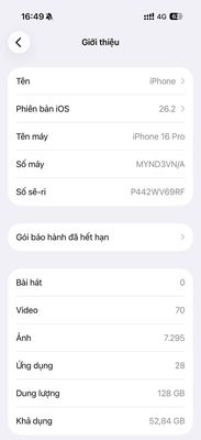 Apple iPhone 16 Pro 128GB