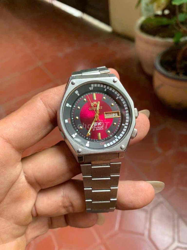Đồng hồ Orient SK Crystal Đỏ Kim loại. Mua bán Đồng hồ tại Thành phố Việt Trì Phú Thọ được đăng bởi Hoàng Hưng hình 1