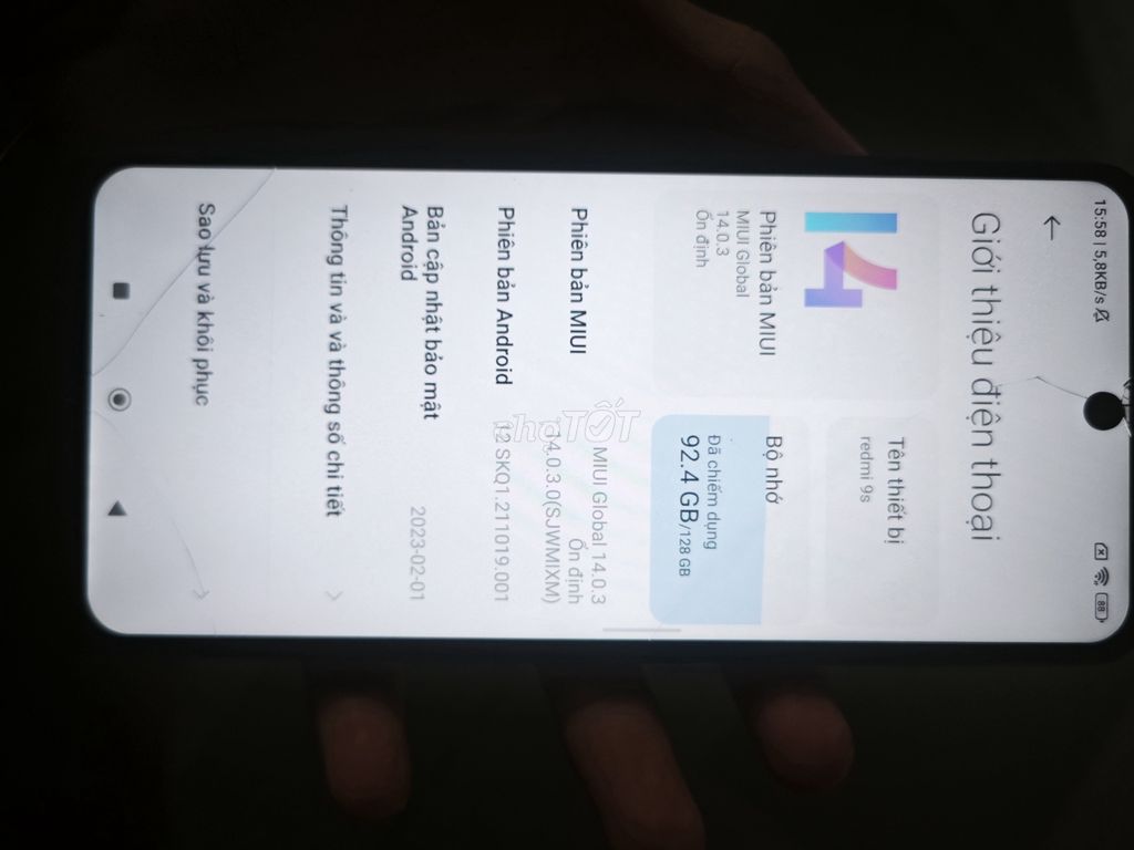 Xiaomi Redmi 9S 128GB Trắng Màn hình vỡ. Mua bán Điện thoại tại Huyện Mỹ Xuyên Sóc Trăng được đăng bởi Đặng Hữu Phước  hình 1