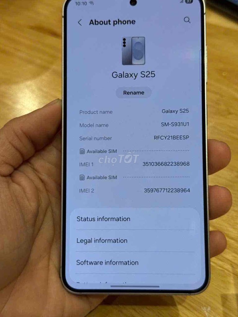 Samsung Galaxy S25 12GB/128GB Bản Mỹ. Mua bán Điện thoại tại Quận 10 Tp Hồ Chí Minh được đăng bởi Trần Thịnh Gia Hưng hình 1