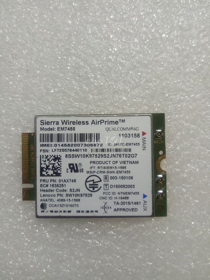 Card Wwan 4G Dùng Cho Laptop Lenovo Thinkpad L470, L570, P51, P70,P71