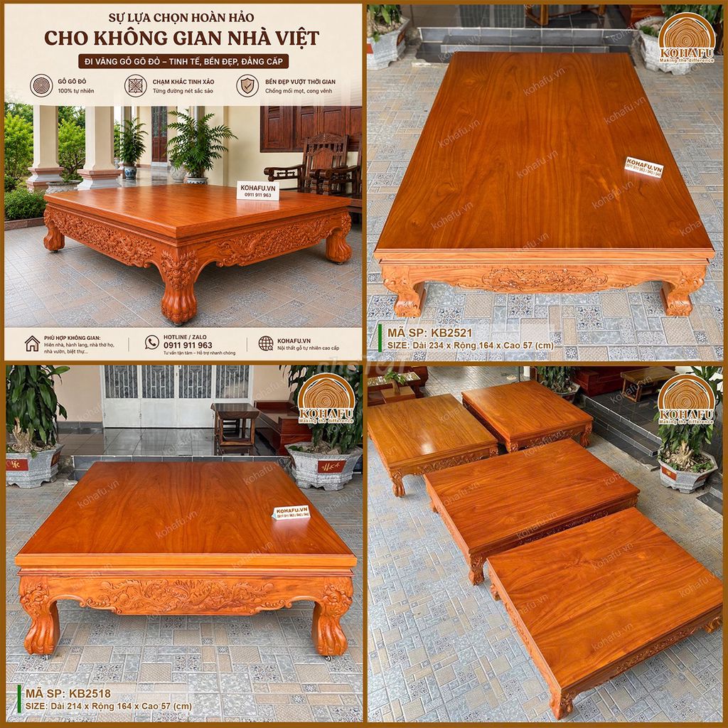 NỘI THẤT GỖ NGUYÊN TẤM KOHAFU tại Huyện Châu Thành, Bến Tre hình 3