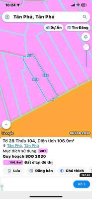 Bán đất mặt tiền Nguyễn Tất Thành trung tâm Thị Trấn Tân Phú- Đồng Nai. Mua bán đất tại Huyện Tân Phú Đồng Nai được đăng bởi Thành Tâm