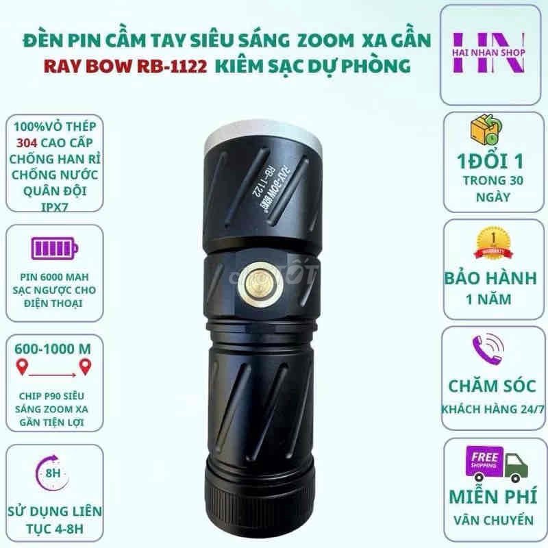 Đèn pin cầm tay siêu sáng RAY BOW 1122 chiếu xa 50. Mua bán Đèn tại Huyện Văn Lãng Lạng Sơn được đăng bởi taphoaxinh hình 1