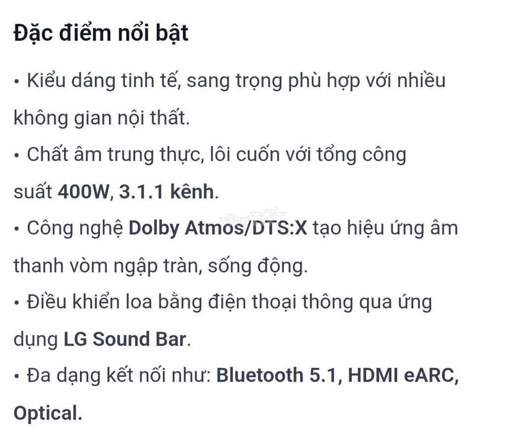 Loa thanh LG S70TY Mới 100%. Mua bán Tivi, Âm thanh tại Thành phố Phan Thiết Bình Thuận được đăng bởi Sang hình 1
