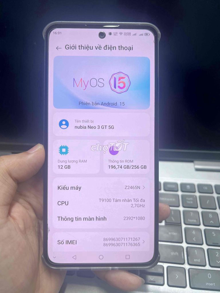 nubia Neo 3 GT 5G 256GB Vàng. Mua bán Điện thoại tại Quận 12 Tp Hồ Chí Minh được đăng bởi Kem Bắp Channel hình 1