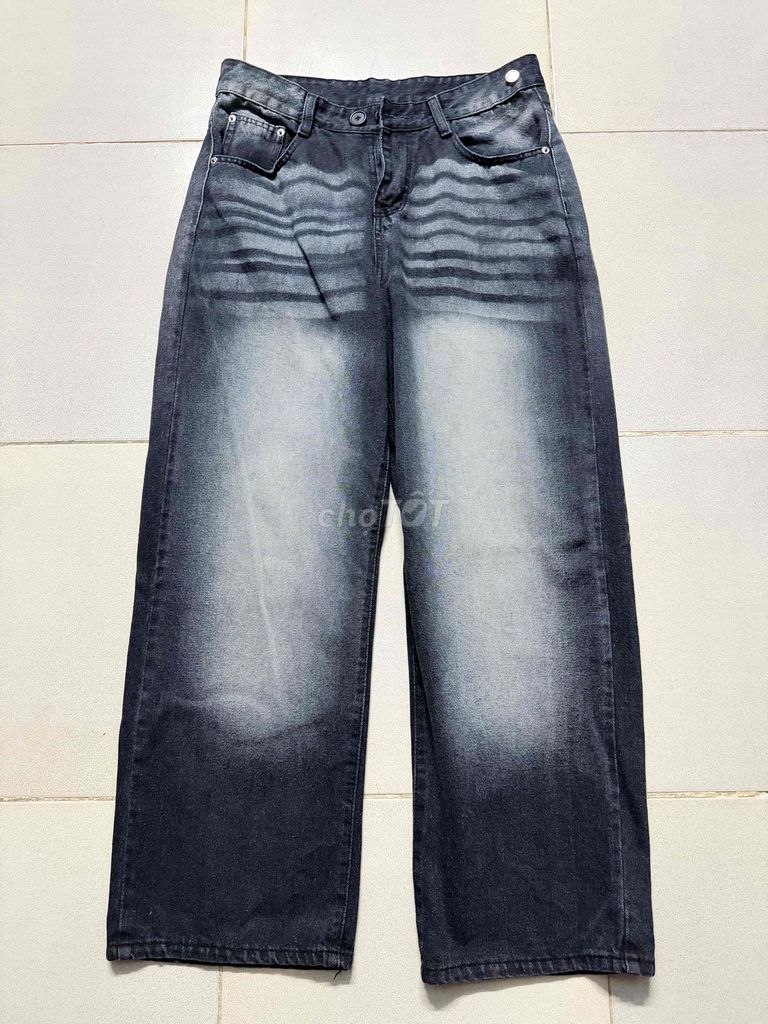 Quần jean ống rộng xám đen size L. Mua bán Quần áo tại Quận Tân Bình Tp Hồ Chí Minh được đăng bởi Đặng Phúc Khang hình 1