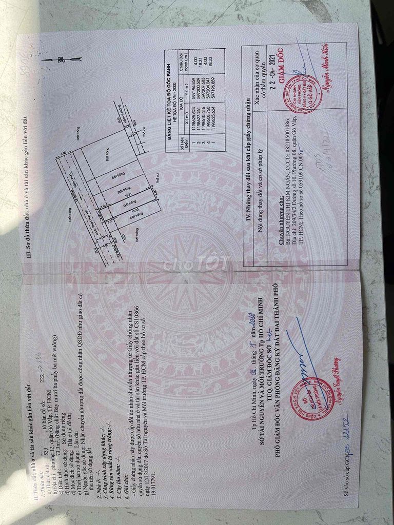 tôi cần bán đất hẻm 25/33 Bùi Quang Là, P12, GV